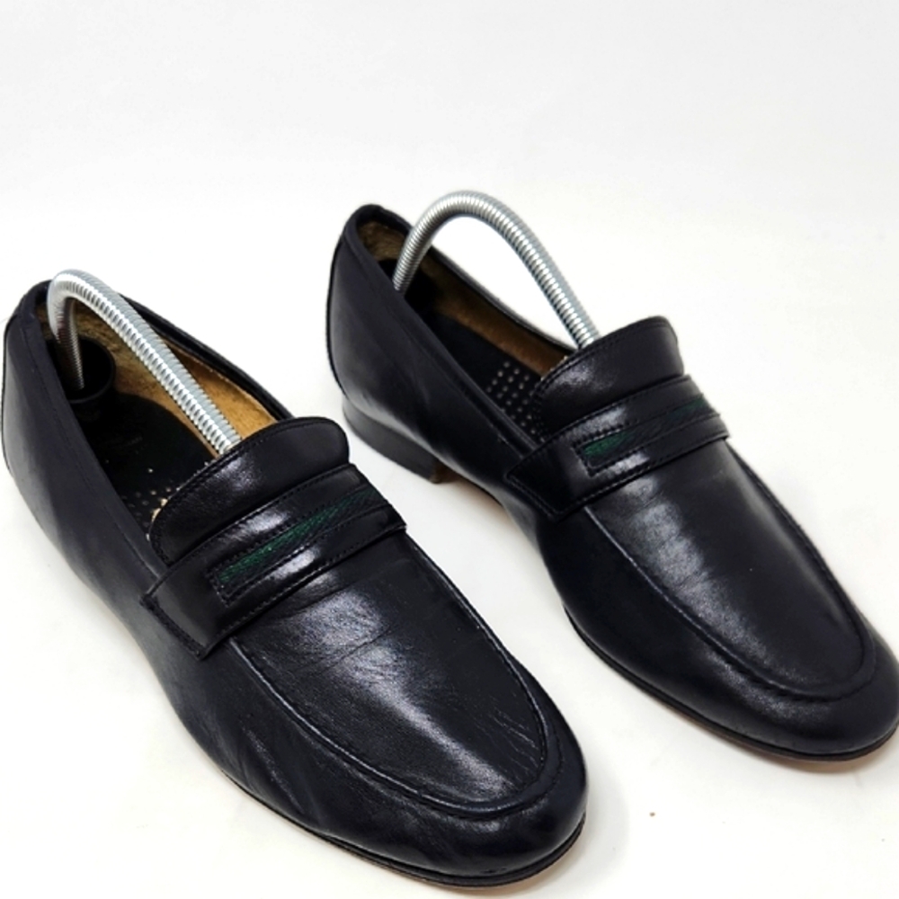 Maus & Hoffman Elegant Black Leather Slip-On Loafers